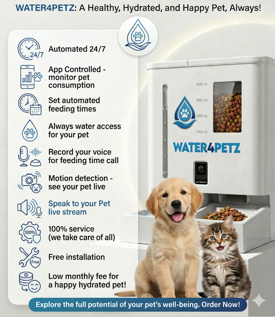 WATER4PETZ AUTOMATIC WATER AND FOOD MACHINE - PRE ORDER